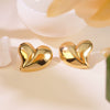 Wholesale Jewelry Sweet Cool Style Stainless Steel Peach Heart Earrings Electroplated