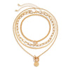 Wholesale Jewelry Sweet Cool Style Zinc Alloy Heart Geometric Star Electroplated Cross Chain Pendant Necklace For Women