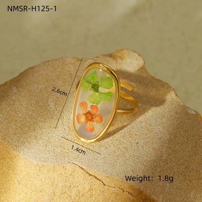 Wholesale Jewelry Sweet Flower 304 Stainless Steel Rings