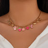 Wholesale Jewelry Sweet Geometric Alloy Clavicle Chain With Strawberry Pattern For Women
