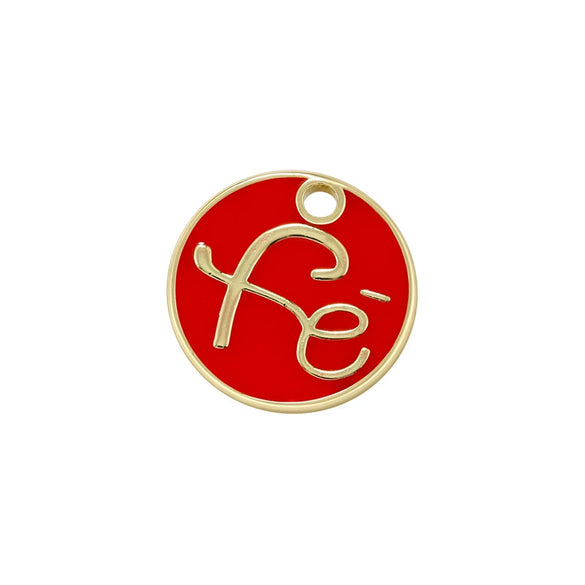 Wholesale Jewelry Sweet Geometric Copper Pendant With Dripping Oil Design