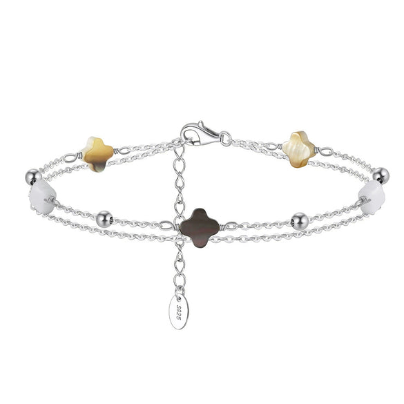 Wholesale Jewelry Sweet Geometric Style S925 Sterling Silver Chain Bracelet With Electroplating