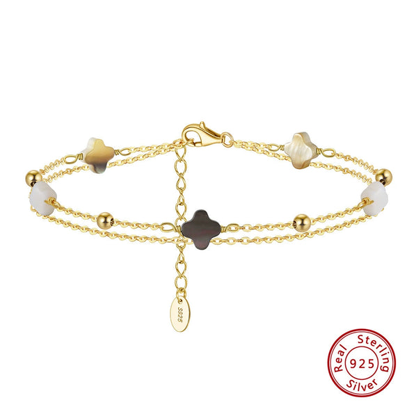 Wholesale Jewelry Sweet Geometric Style S925 Sterling Silver Chain Bracelet With Electroplating
