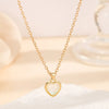 Wholesale Jewelry Sweet Heart Shape 304 Stainless Steel Diamond Pendant Necklace