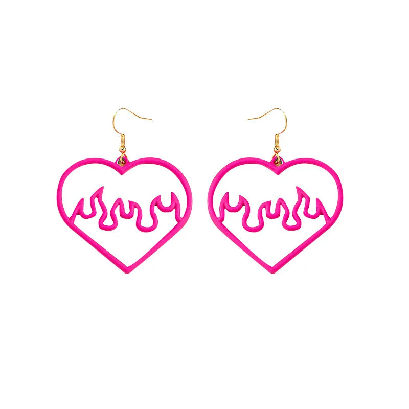 Wholesale Jewelry Sweet Heart Shape Alloy Plating Drop Earrings