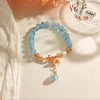 Wholesale Jewelry Sweet Heart Shape Flower Artificial Crystal Beaded Bracelets