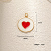 Wholesale Jewelry Sweet Heartshaped Copper Dripping Oil Handmade Necklace Pendant Accessories