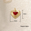 Wholesale Jewelry Sweet Heartshaped Copper Dripping Oil Handmade Necklace Pendant Accessories