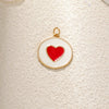 Wholesale Jewelry Sweet Heartshaped Copper Dripping Oil Handmade Necklace Pendant Accessories