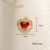 Wholesale Jewelry Sweet Heartshaped Copper Dripping Oil Handmade Necklace Pendant Accessories