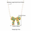 Wholesale Jewelry Sweet IG Style Bow Knot 304 Stainless Steel Pearl Zircon Beaded Inlay Necklace