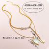 Wholesale Jewelry Sweet Multi Layer Stainless Steel Gold Plated Love Star Pendant Necklace For Women Fashion Style With Heart And Star Patterns