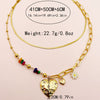 Wholesale Jewelry Sweet Multi Layer Stainless Steel Gold Plated Love Star Pendant Necklace For Women Fashion Style With Heart And Star Patterns