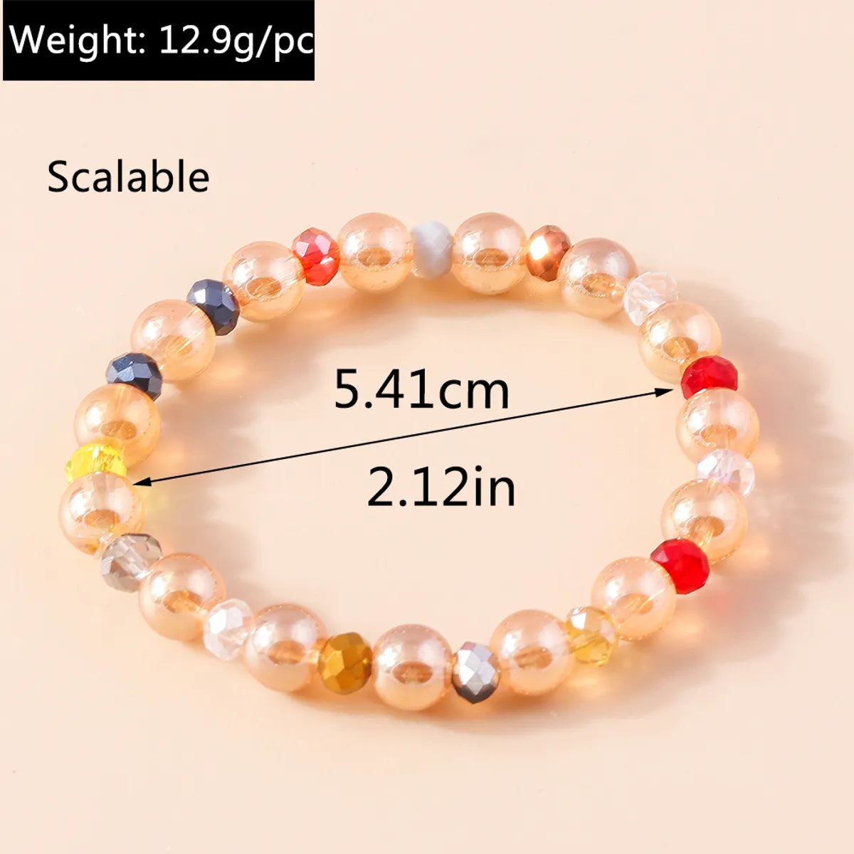 Wholesale Jewelry Sweet Round Beaded Glass Bracelets