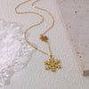 Wholesale Jewelry Sweet Simple Style Christmas Tree Snowflake 304 Stainless Steel 18K Gold Plated Plating Pendant Necklace