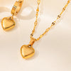 Wholesale Jewelry Sweet Simple Style Classic Style Heart Shape Titanium Steel Plating Bracelets Earrings Necklace