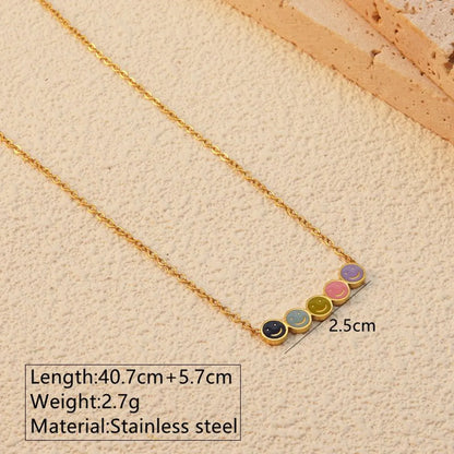 Wholesale Jewelry Sweet Simple Style Classic Style Smile Face Emoji Face 304 Stainless Steel 18K Gold Plated Plating Pendant Necklace