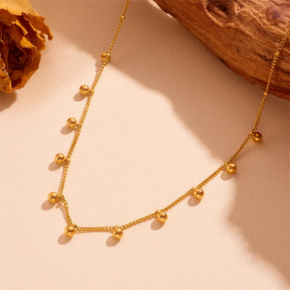 Wholesale Jewelry Sweet Simple Style Flower Titanium Steel Rhinestones 18K Gold Plated Inlay Bracelets Necklace