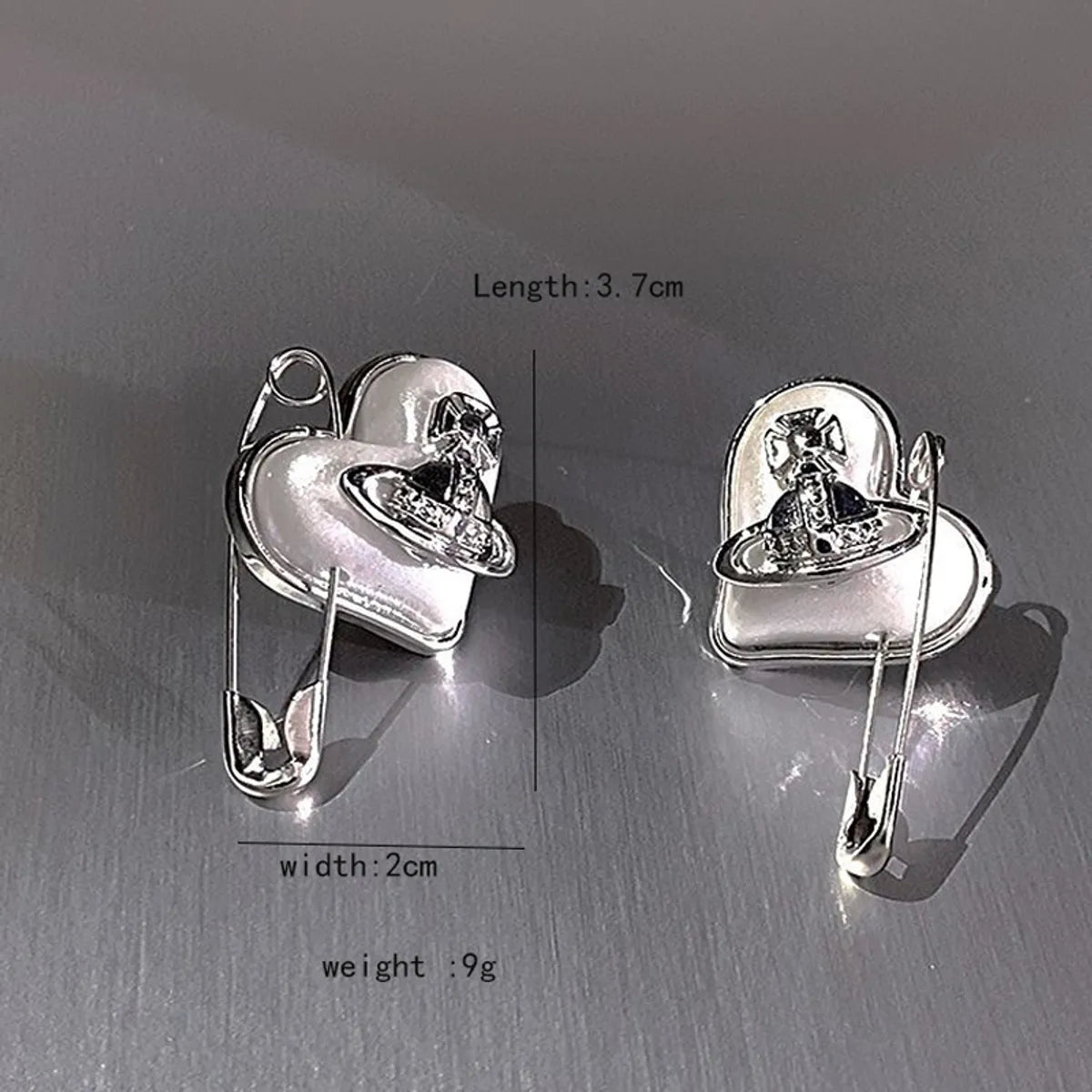 Wholesale Jewelry Sweet Simple Style Heart Shape Alloy Zircon Inlay Ear Studs