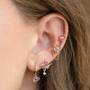 Wholesale Jewelry Sweet Style Heart Shape Brass Diamond Earrings Set For Women