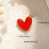 Wholesale Jewelry Sweet Style Heartshaped Copper Dripping Oil Gold Plated Pendant Necklace Handmade Accessories