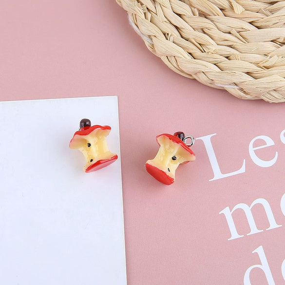 Wholesale Jewelry Sweet Style Plastic Resin Fruit Strawberry Apple Pineapple Grape Lemon Pendant Dripping Glue Handmade