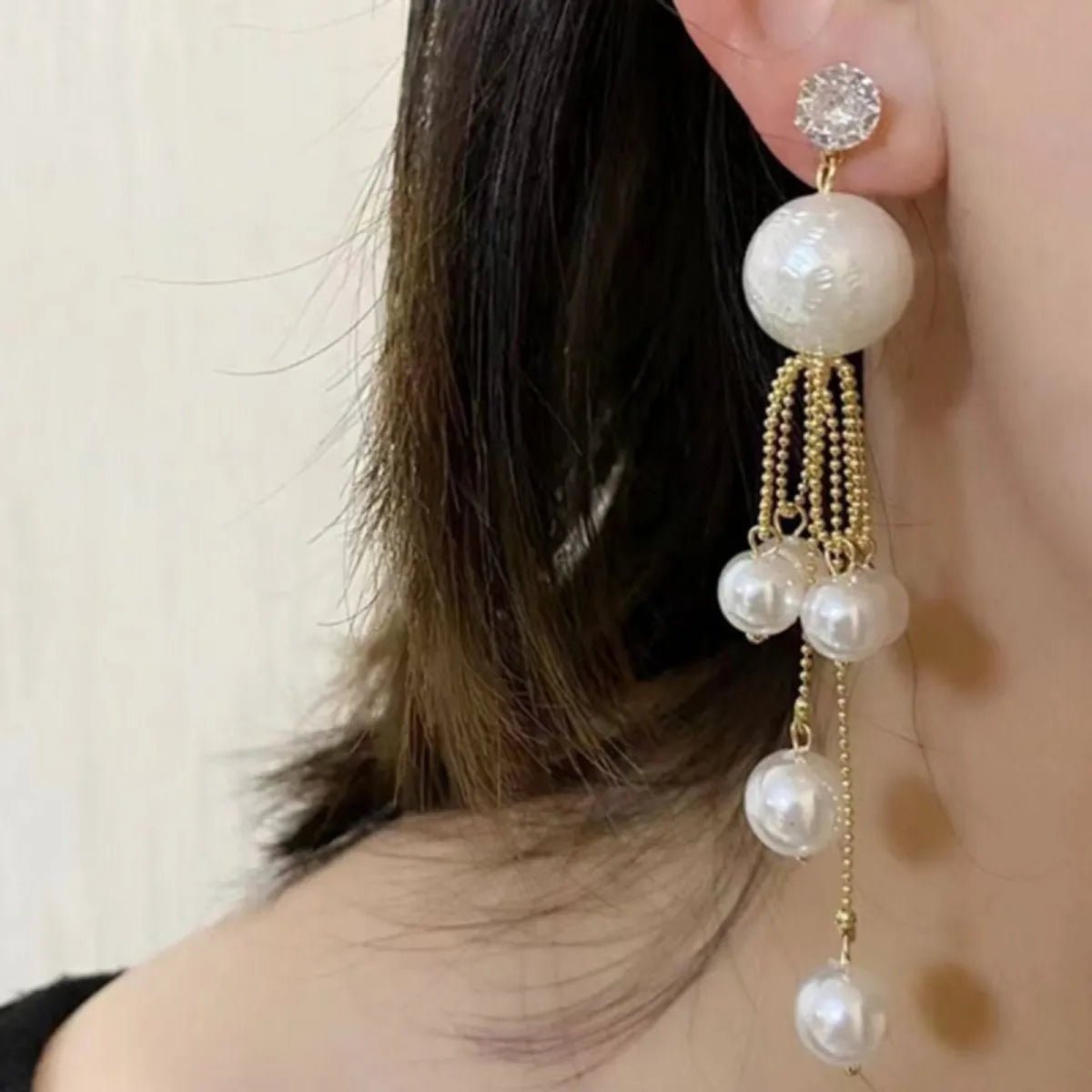 Wholesale Jewelry Sweet Tassel Alloy Drop Earrings