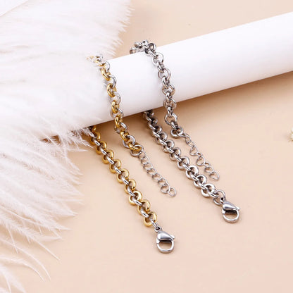 Wholesale Jewelry Thick Chain Splicing Stainless Steel Bracelet Gooddiy