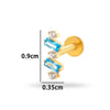 Wholesale Jewelry Titanium Alloy Geometric Electroplating Water Drop Pendant Ear Nail Puncture Jewelry Unisex