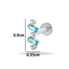 Wholesale Jewelry Titanium Alloy Geometric Electroplating Water Drop Pendant Ear Nail Puncture Jewelry Unisex