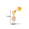 Wholesale Jewelry Titanium Alloy Geometric Electroplating Water Drop Pendant Ear Nail Puncture Jewelry Unisex
