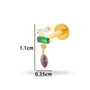 Wholesale Jewelry Titanium Alloy Geometric Electroplating Water Drop Pendant Ear Nail Puncture Jewelry Unisex