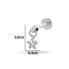 Wholesale Jewelry Titanium Alloy Geometric Electroplating Water Drop Pendant Ear Nail Puncture Jewelry Unisex