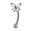Wholesale Jewelry Titanium Heart Shape Diamond Earrings And Eyebrow Nails