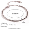 Wholesale Jewelry Titanium Steel And Stainless Steel Plain And Pearl Chain Bracelet And Necklace Waist Chain Geometric Style 18K Gold Plated