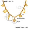 Wholesale Jewelry 316L Stainless Steel Animal Zodiac Geometric Style Electroplated Pendant Necklace