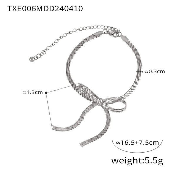Wholesale Jewelry 316L Stainless Steel Bow Pendant With Butterfly Dragonfly Insect Pattern Electroplating Design