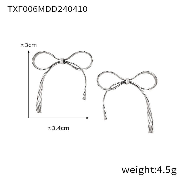 Wholesale Jewelry 316L Stainless Steel Bow Pendant With Butterfly Dragonfly Insect Pattern Electroplating Design