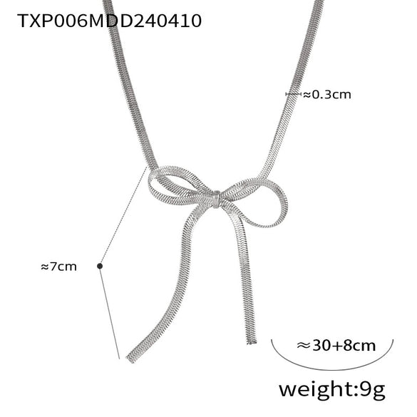Wholesale Jewelry 316L Stainless Steel Bow Pendant With Butterfly Dragonfly Insect Pattern Electroplating Design
