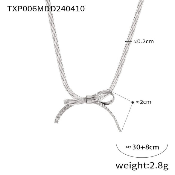 Wholesale Jewelry 316L Stainless Steel Bow Pendant With Butterfly Dragonfly Insect Pattern Electroplating Design