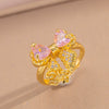 Wholesale Jewelry Titanium Steel Bow Zircon Clavicle Chain Necklace