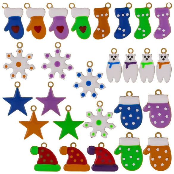 Wholesale Jewelry Titanium Steel Christmas Cartoon Pendant With Snowflake And Fivepointed Star Electroplated Diy Handmade Styling With Letters Numbers Text