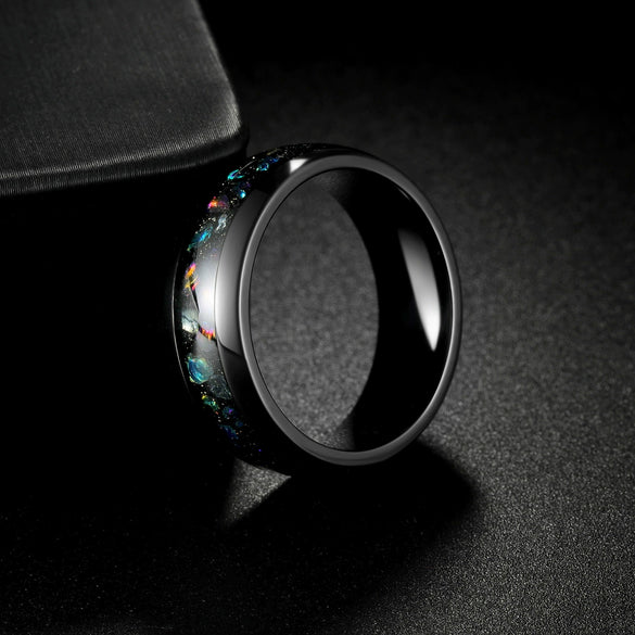 Wholesale Jewelry Titanium Steel Couple Ring Electroplated With Letters Numbers Text Pattern