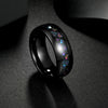 Wholesale Jewelry Titanium Steel Couple Ring Electroplated With Letters Numbers Text Pattern