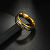 Wholesale Jewelry Titanium Steel Couple Ring With Animal Zodiac Pattern Electroplated