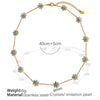 Wholesale Jewelry 316L Stainless Steel Crystal Flower Handmade Chain Necklace For Women