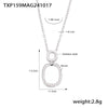 Wholesale Jewelry 316L Stainless Steel Double Ring Small Round Design Sense Necklace Bracelet Suit Electroplated For Women With Personality And Geometric Style