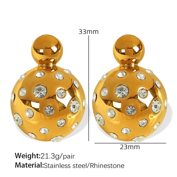 Wholesale Jewelry 316L Stainless Steel Electroplated Gold U Shape Fashion Ol Style Earrings For Women