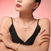 Wholesale Jewelry Titanium Steel Freshwater Pearl Angular Pendant Necklace Bracelet Electroplated Palace Style For Women