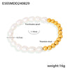 Wholesale Jewelry Titanium Steel Freshwater Pearl Angular Pendant Necklace Bracelet Electroplated Palace Style For Women